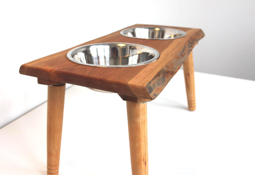 Live Edge Dog Food Stand