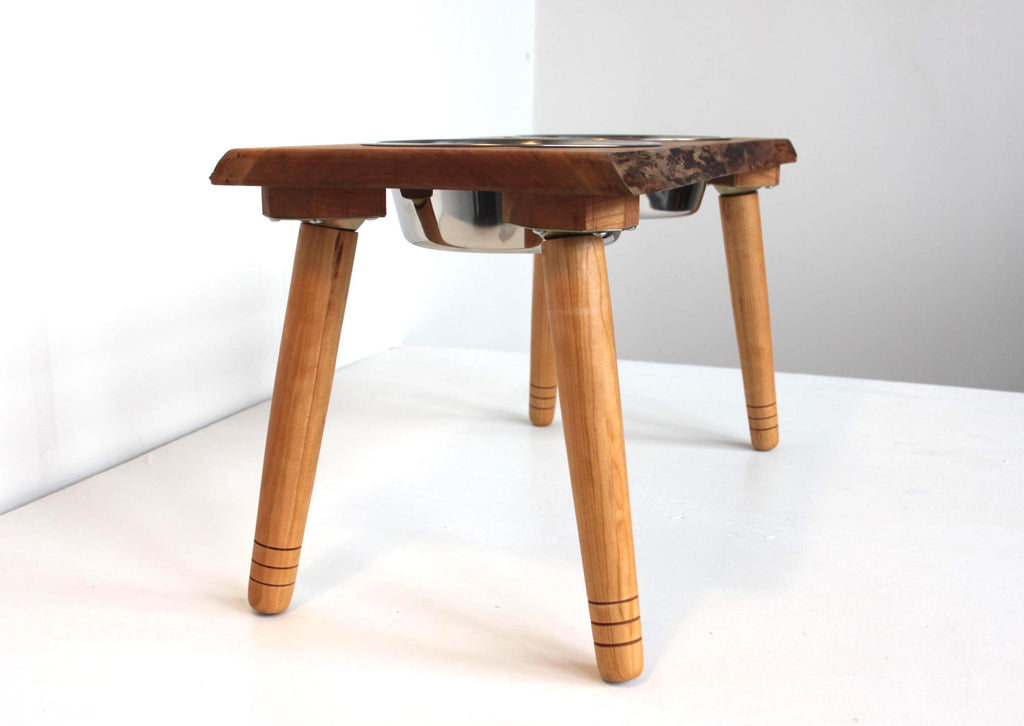 Live Edge Dog Food Stand