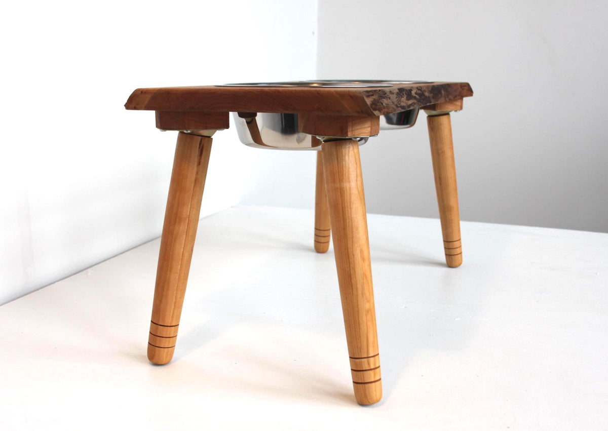 Live Edge Dog Food Stand