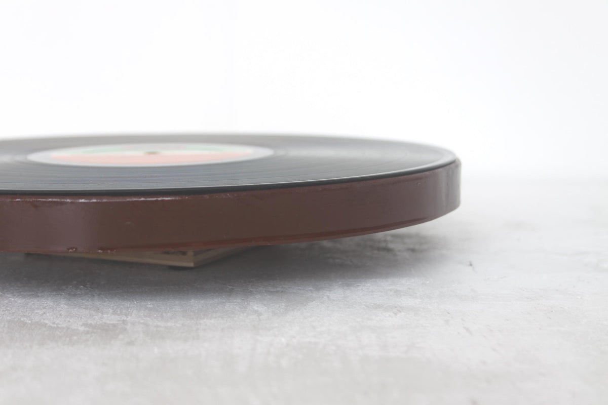 Vinyl Record Topped Lazy Susan – Vintage Music Spinning Platter Retro Decor