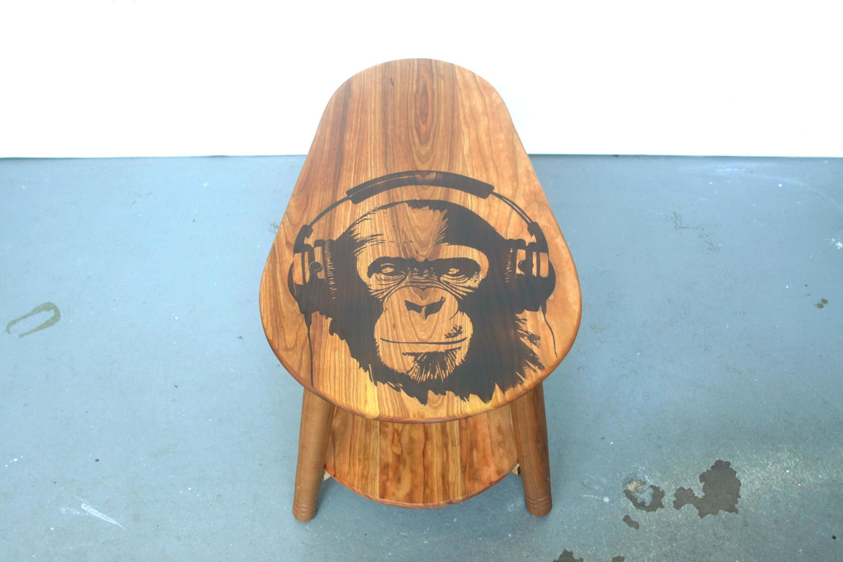Monkey with Headphones 3-Leg Coffee Table