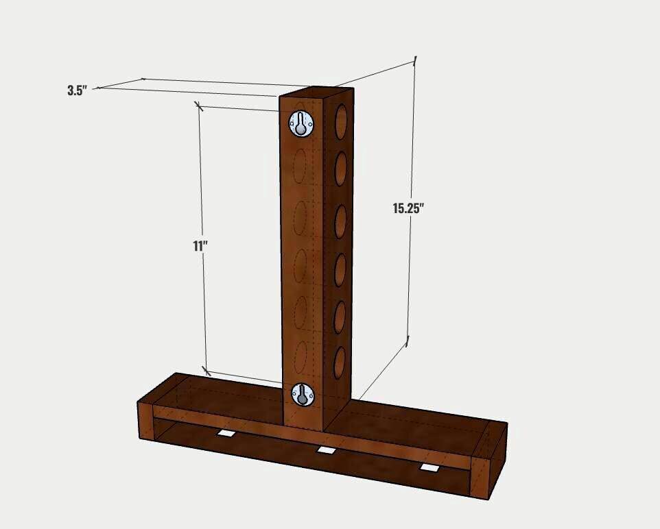 Walnut Wine Glass and Bottle Rack