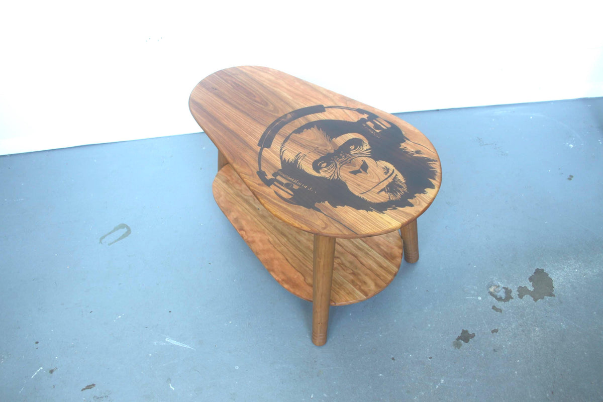 Monkey with Headphones 3-Leg Coffee Table
