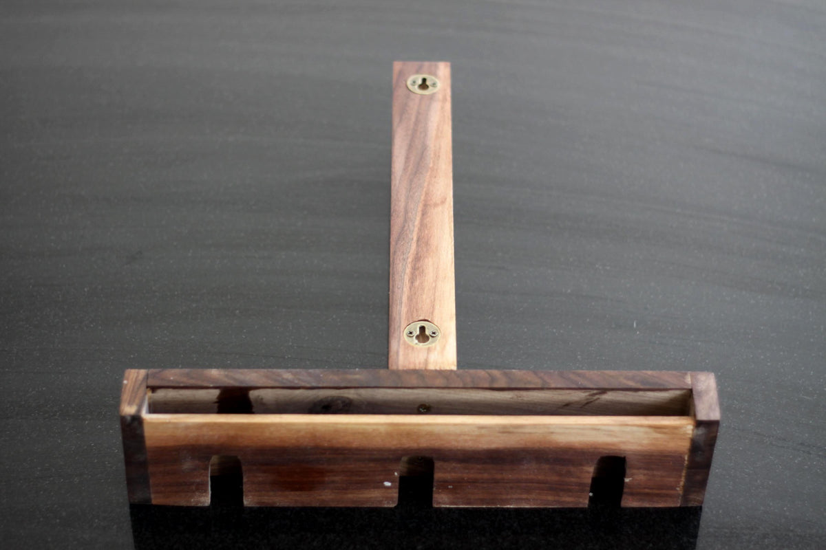Walnut Wine Glass and Bottle Rack