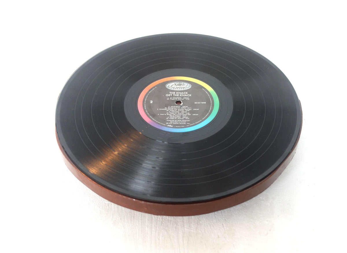 Vinyl Record Topped Lazy Susan – Vintage Music Spinning Platter Retro Decor
