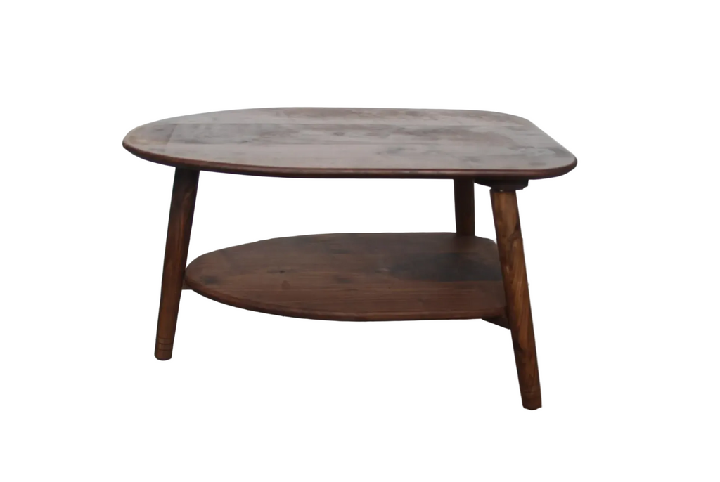 Walnut 3-Leg Avocado Shaped Coffee Table