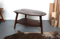 Walnut 3-Leg Avocado Shaped Coffee Table