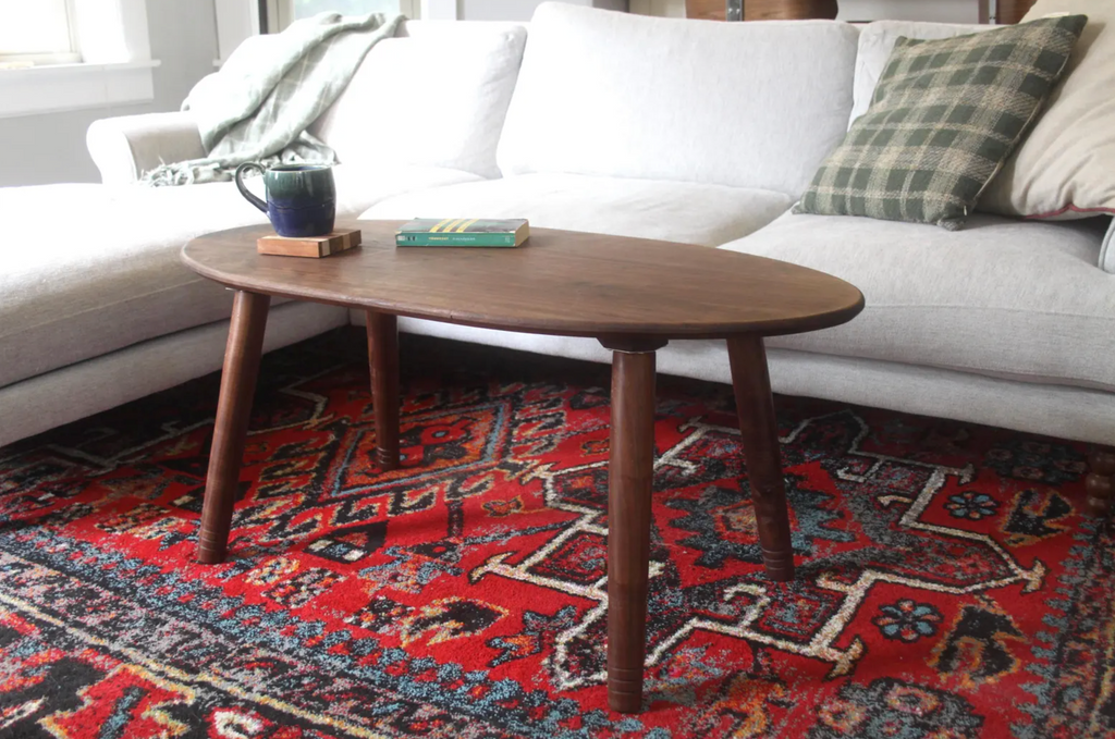 Large Walnut Coffee Table
