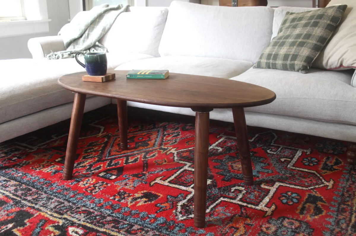 Large Walnut Coffee Table