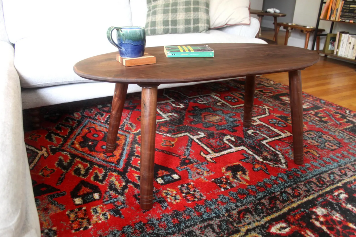 Large Walnut Coffee Table