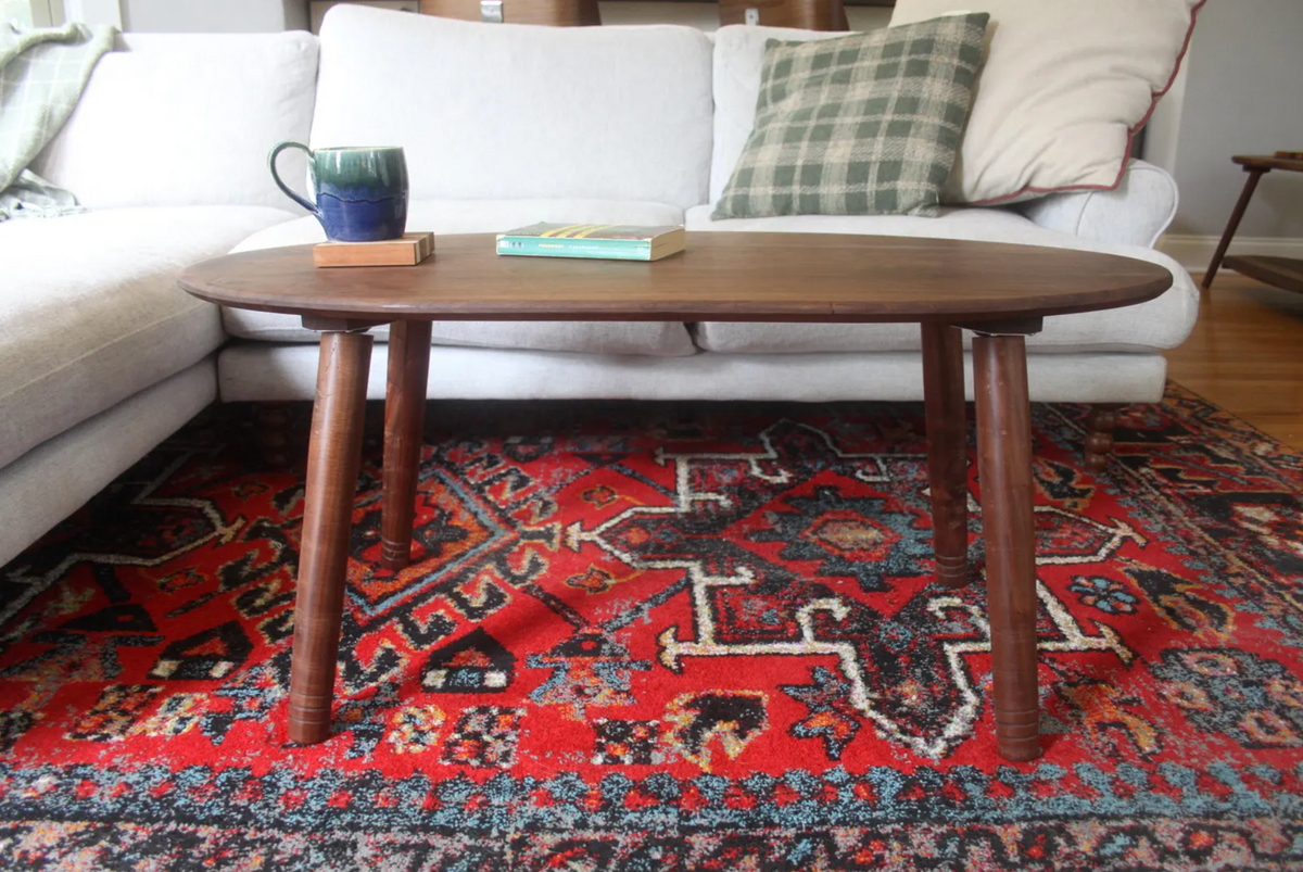 Large Walnut Coffee Table