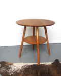 Circular Cherry End Table 24"H