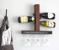 Walnut Wine Glass and Bottle Rack