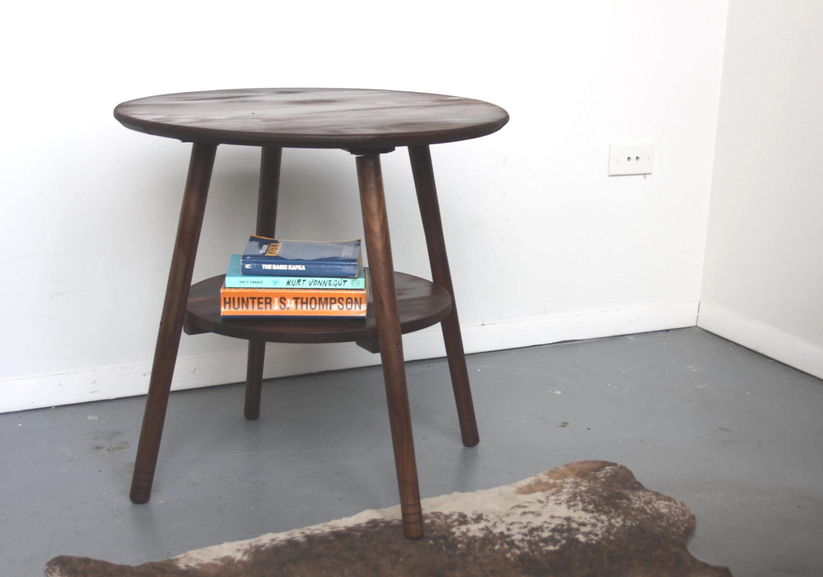Modern Walnut End Tables Set – Available Single or Set of Two