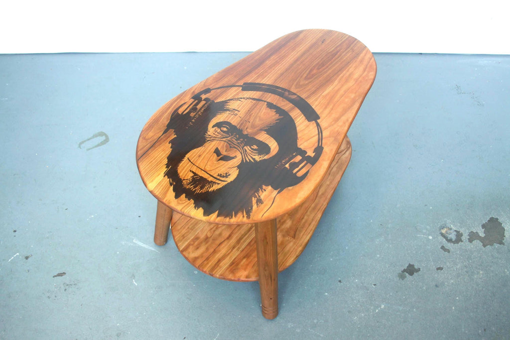 Monkey with Headphones 3-Leg Coffee Table