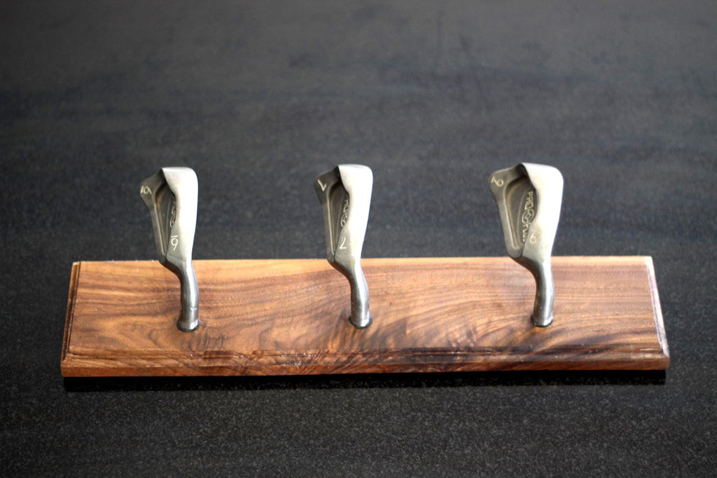 Golf Club Coat Rack – Multi-Hook Iron Club Head Hanging Fixture