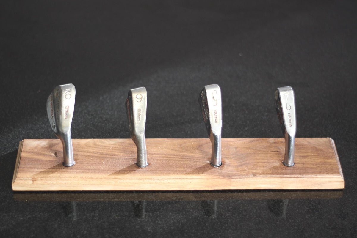 Golf Club Coat Rack – Multi-Hook Iron Club Head Hanging Fixture
