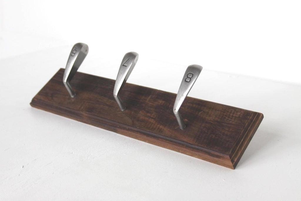 Golf Club Coat Rack – Multi-Hook Iron Club Head Hanging Fixture