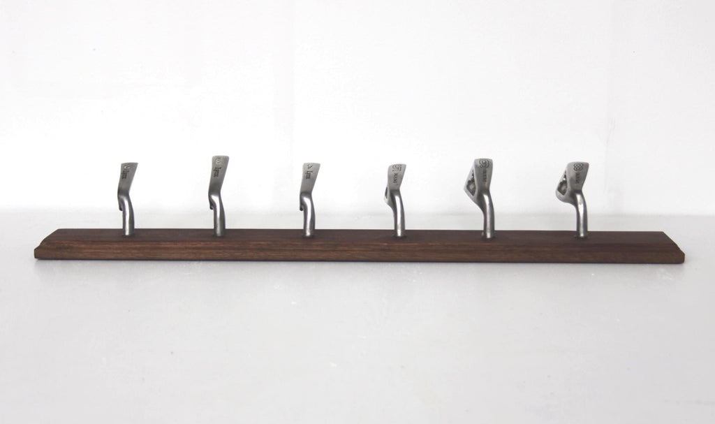 Golf Club Coat Rack – Multi-Hook Iron Club Head Hanging Fixture