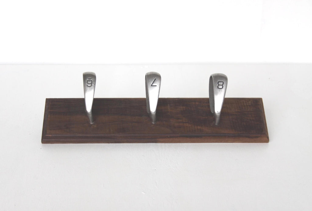 Golf Club Coat Rack – Multi-Hook Iron Club Head Hanging Fixture