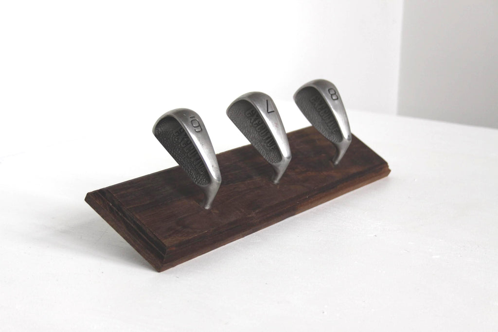 Golf Club Coat Rack – Multi-Hook Iron Club Head Hanging Fixture