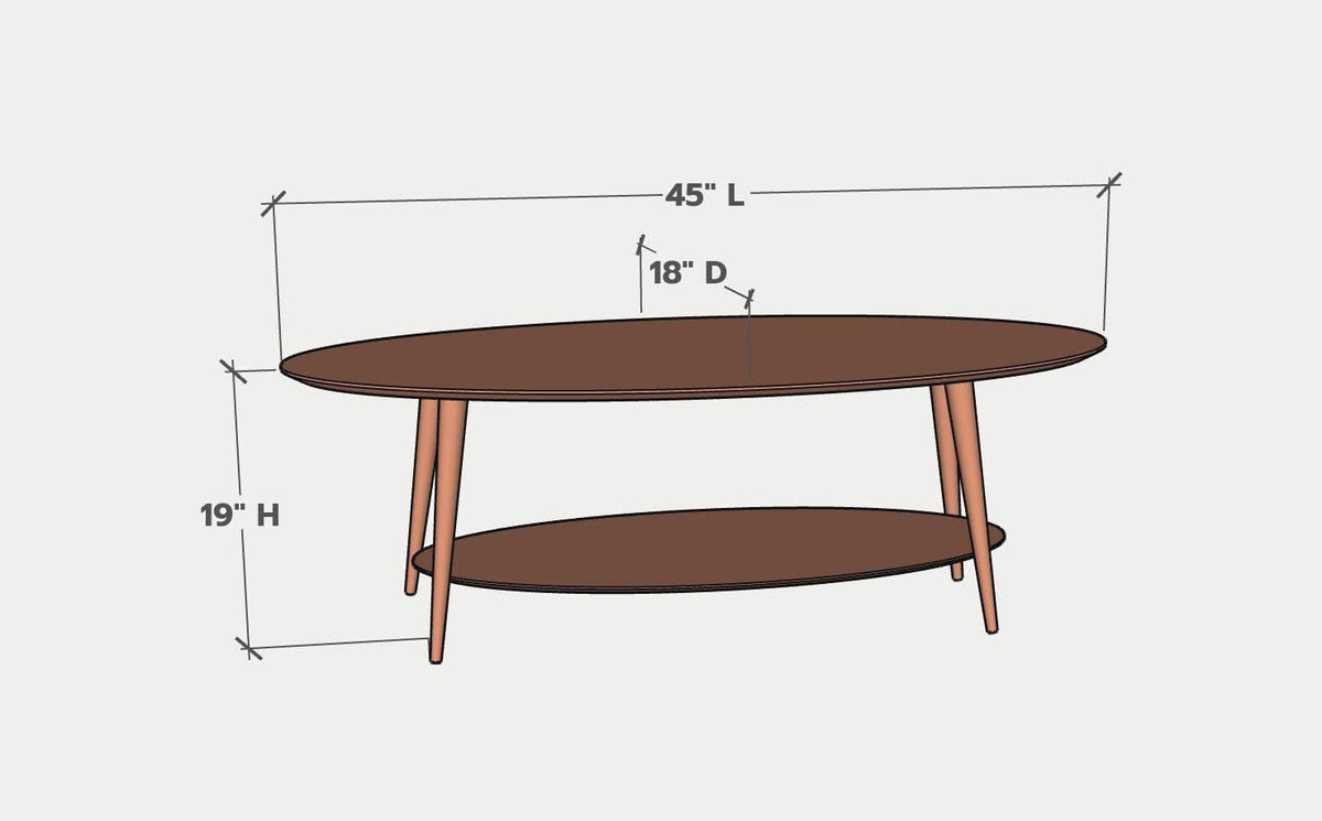 Large Coffee Table with Storage Shelf – Made by Hand from Natural Cherry Wood