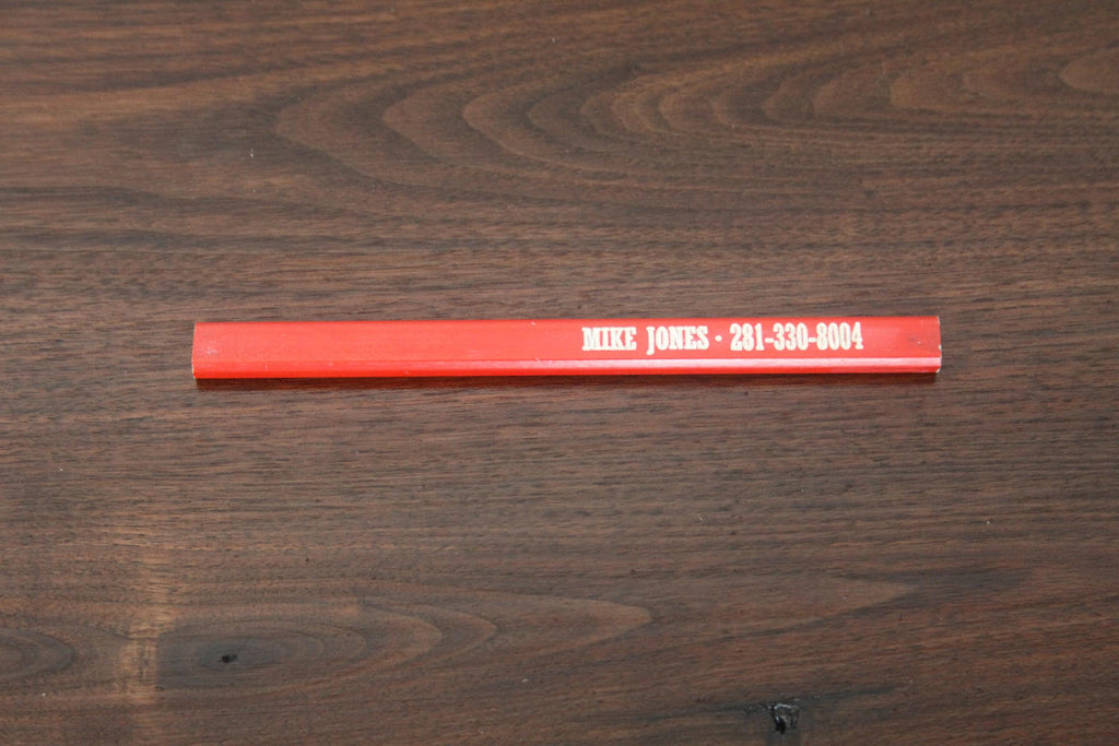 Red pencil with white ink fill