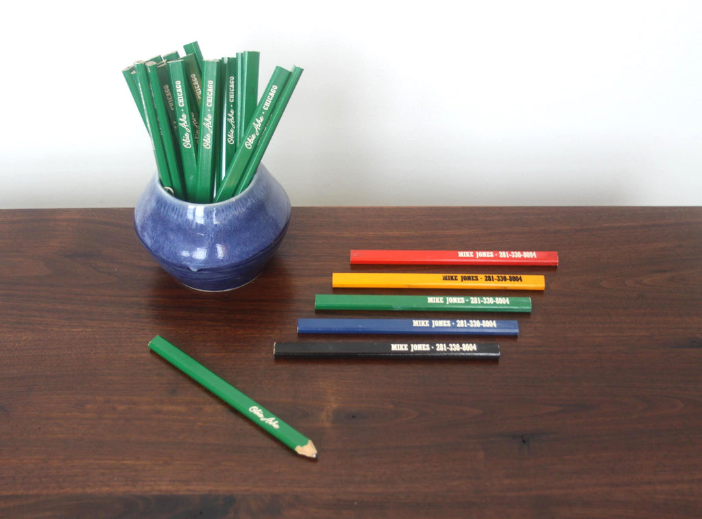 Custom Carpenter Pencils – Ink-Filled Engraved Flat Pencils for Carpentry & Construction Businesses