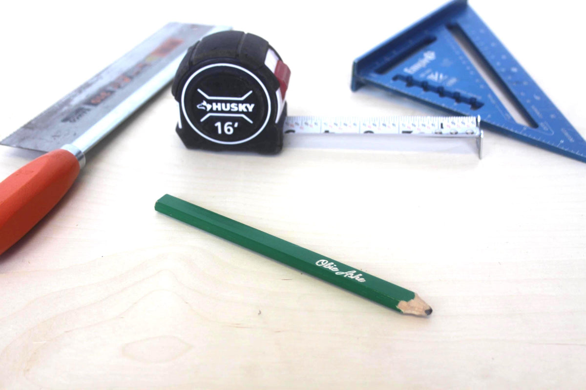 Custom Carpenter Pencils – Ink-Filled Engraved Flat Pencils for Carpentry & Construction Businesses