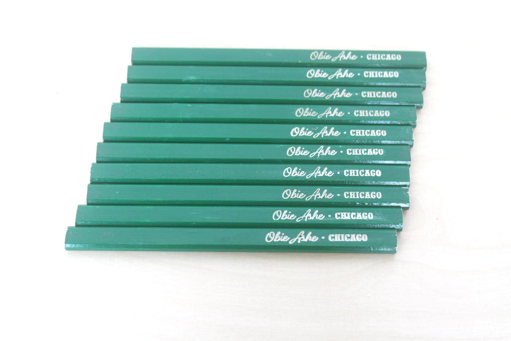 Custom Carpenter Pencils – Ink-Filled Engraved Flat Pencils for Carpentry & Construction Businesses