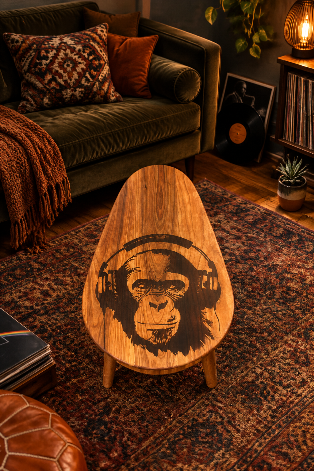 Monkey with Headphones Coffee Table – Revised