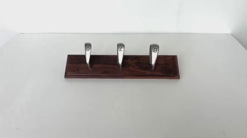 Golf Club Coat Rack – Multi-Hook Iron Club Head Hanging Fixture