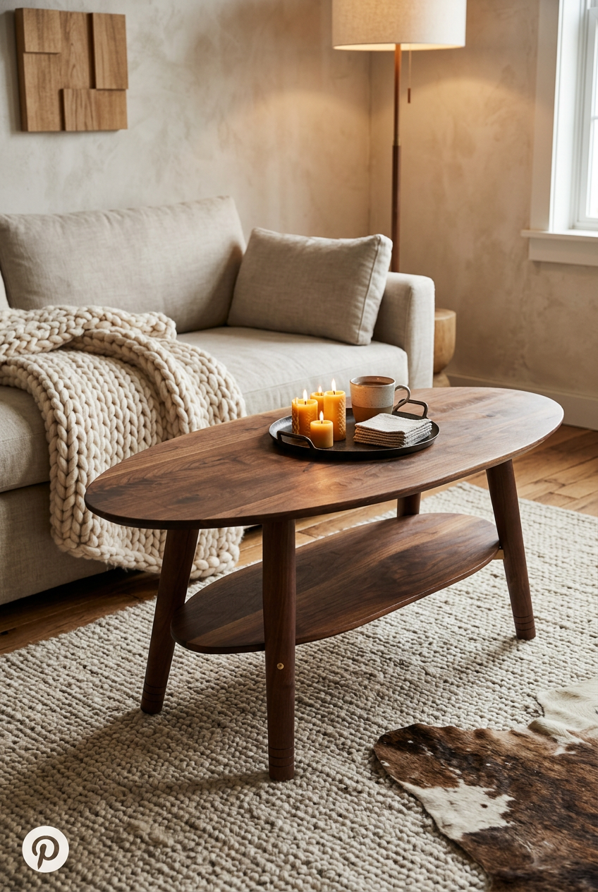 Walnut Hygge Coffee Table – Lifestyle v2